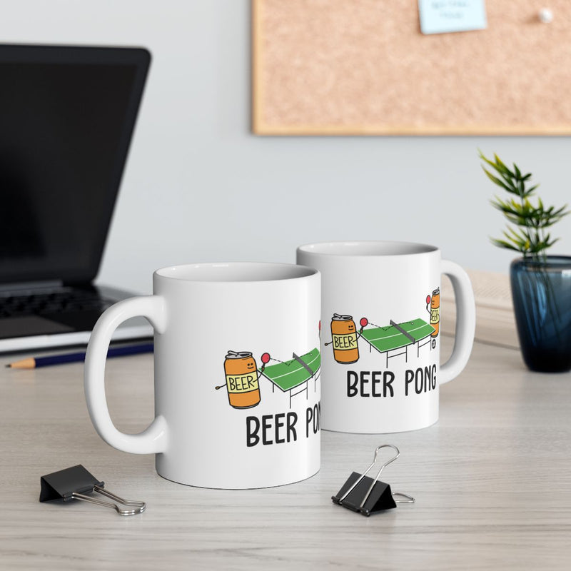 Load image into Gallery viewer, Beer Pong Themed Coffee Mug for Office or Home
