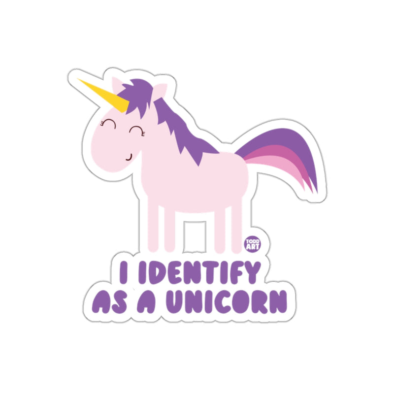Load image into Gallery viewer, I Identify As A Unicorn Cute Sticker Decal Accessory
