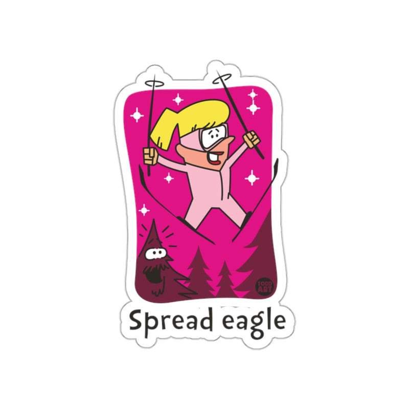 Load image into Gallery viewer, Spread Eagle Skiing Character Art Sticker
