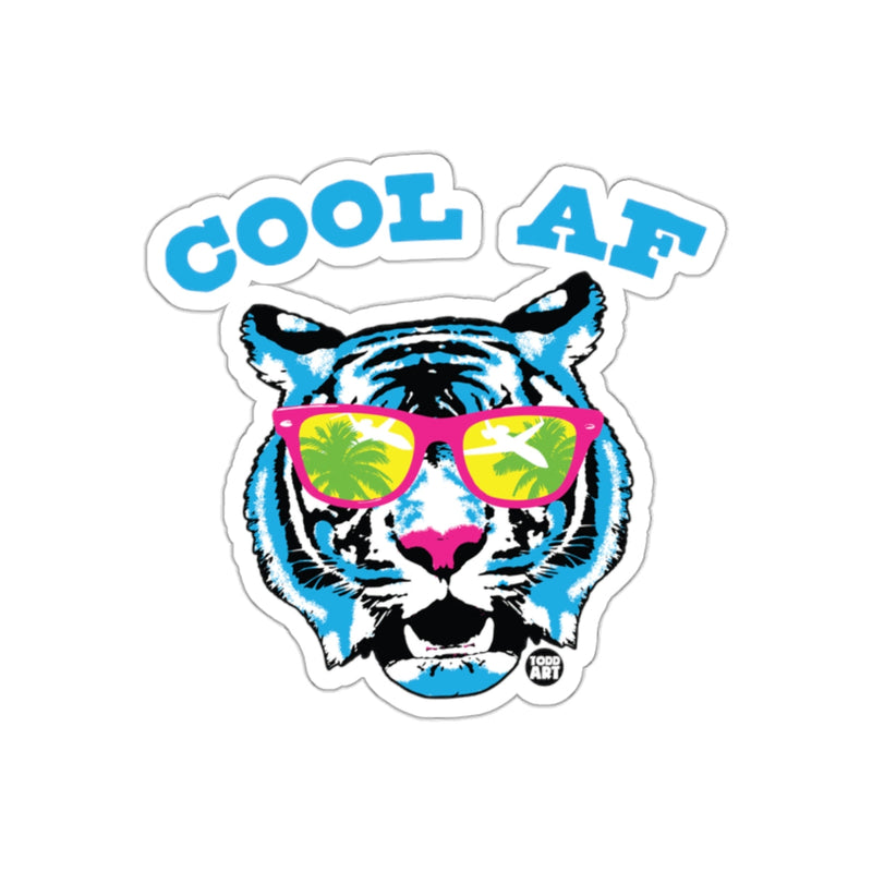 Load image into Gallery viewer, Cool AF Tiger with Sunglasses Sticker
