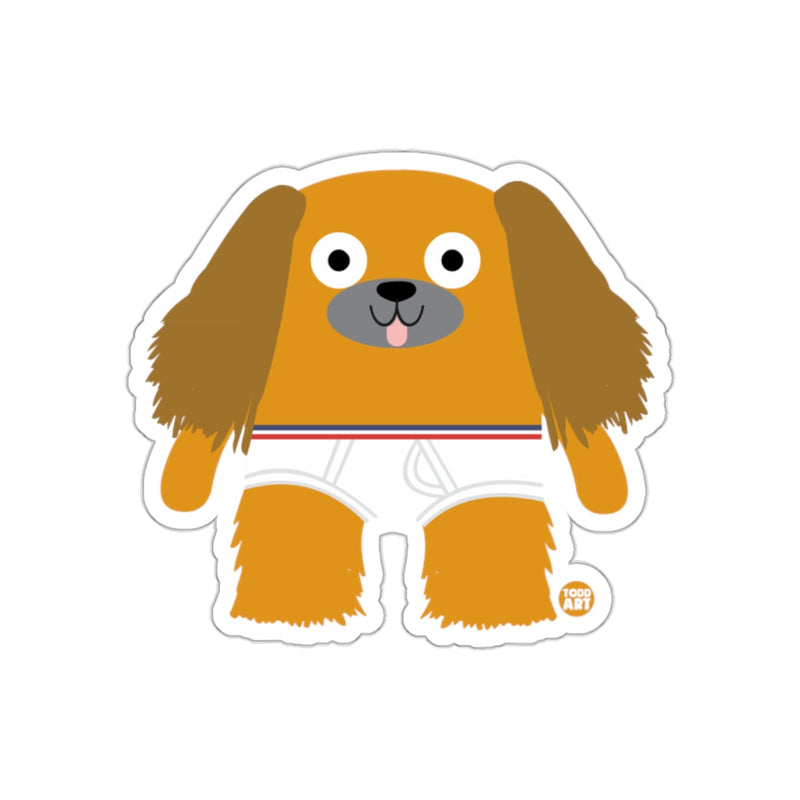 Load image into Gallery viewer, Cute Cartoon Dog in White Shorts Sticker
