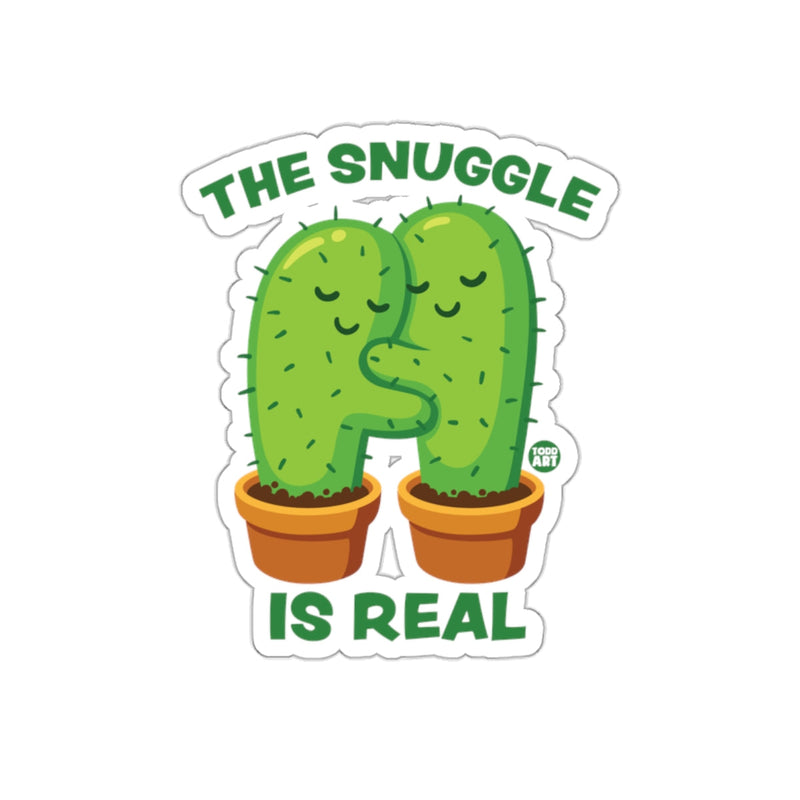 Load image into Gallery viewer, The Snuggle Is Real Cute Cactus Sticker Product
