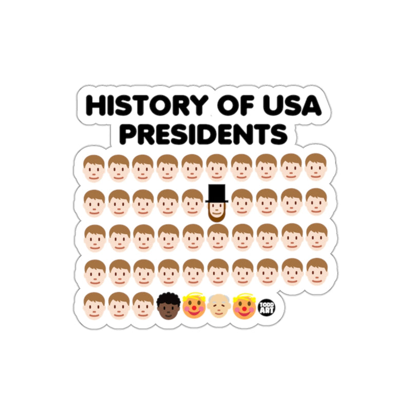 Load image into Gallery viewer, History of USA Presidents Todd Art Sticker
