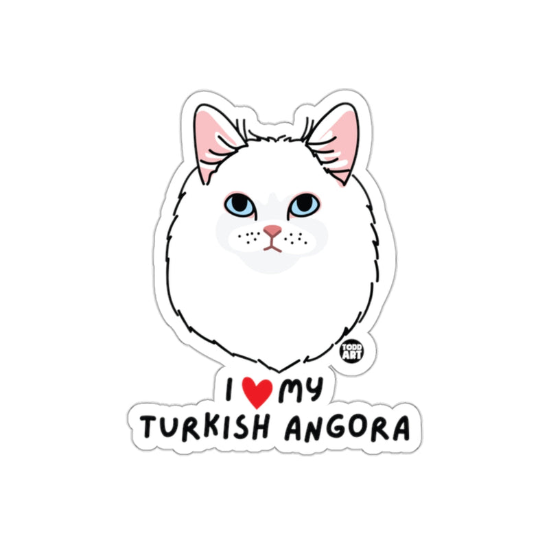 Load image into Gallery viewer, I Heart My Turkish Angora Cute Cat Lover Design Sticker
