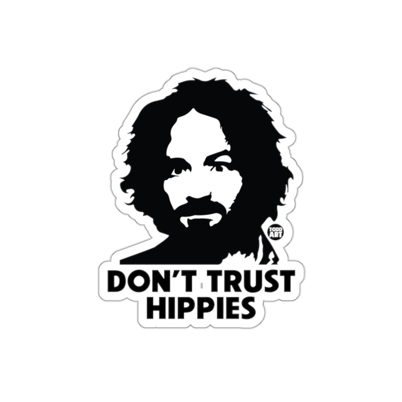 Load image into Gallery viewer, Don't Trust Hippies Portrait of a Famous Figure sticker
