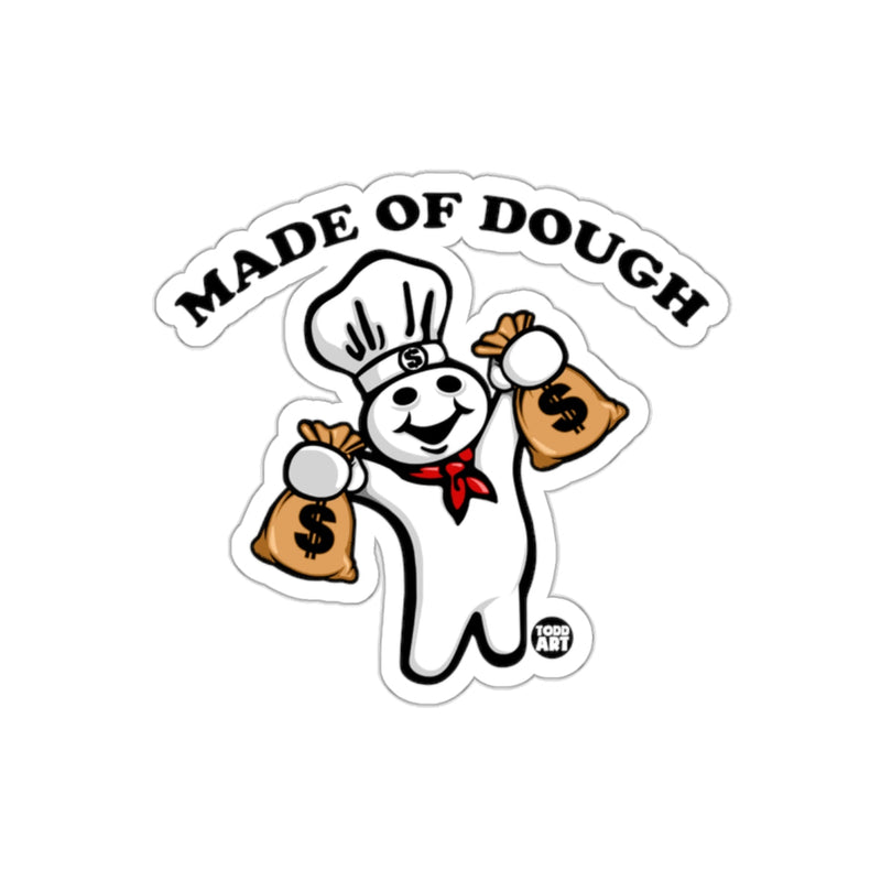 Load image into Gallery viewer, Made of Dough Cartoon Chef Holding Money Bags sticker
