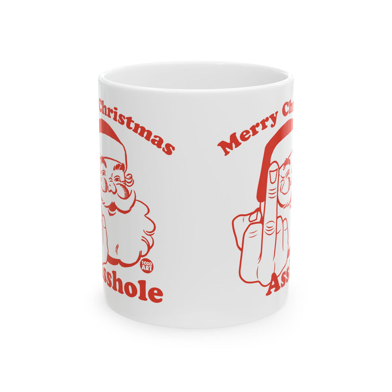 Load image into Gallery viewer, Merry Christmas Asshole Mug, Baker Mug Adult Humor
