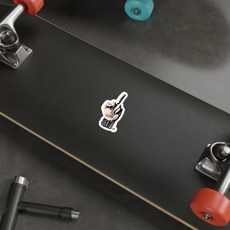 Load image into Gallery viewer, Middle Finger Gesture Bold Sticker Skateboard Decor
