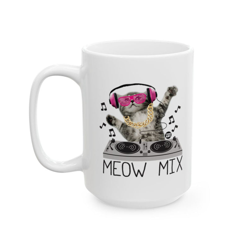 Load image into Gallery viewer, Cool Cat DJ Mug with Colorful Headphones Fun Design
