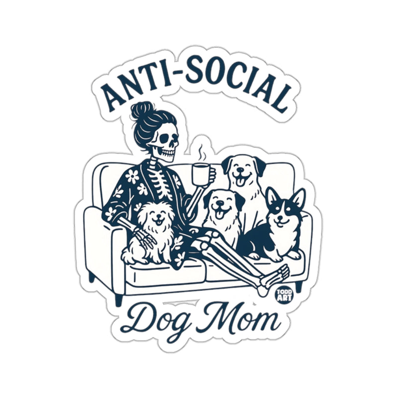 Load image into Gallery viewer, ANTI-SOCIAL Dog Mom Skeleton Dogs Coffee Couch 
