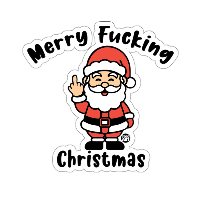 Load image into Gallery viewer, Merry Fucking Christmas Santa Middle Finger Todd Art 
