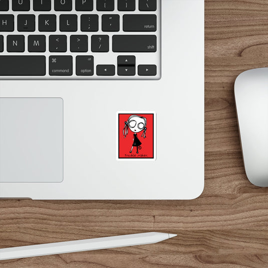 Trouble Maker Character Sticker Fun Laptop Decoration