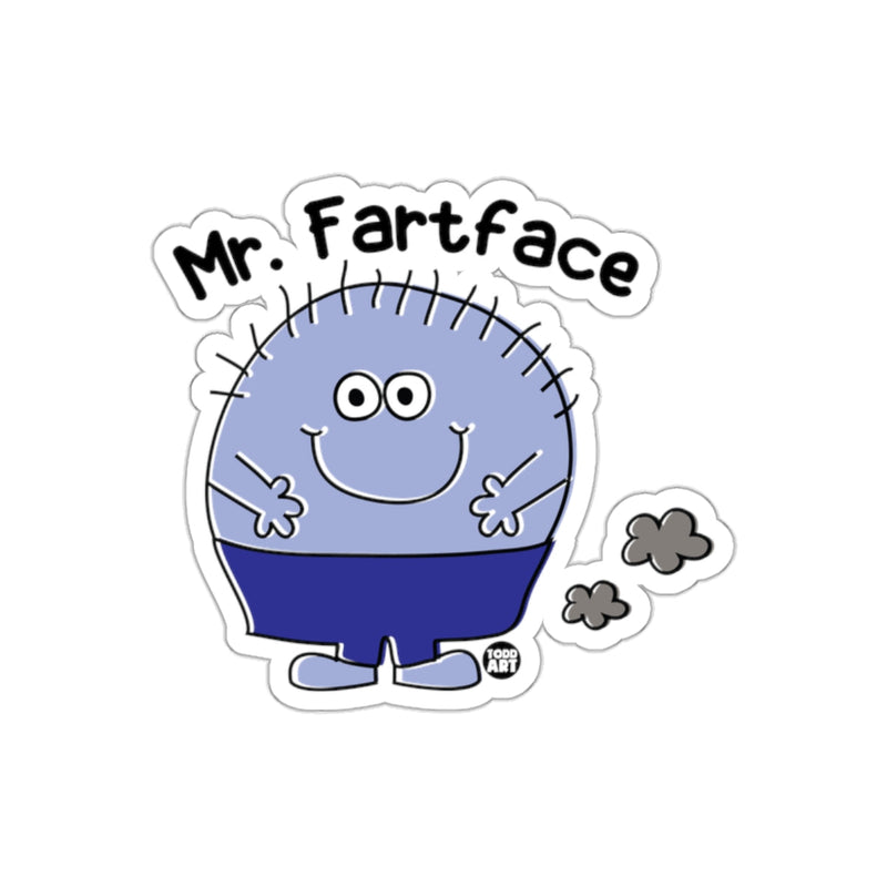 Load image into Gallery viewer, Mr. Fartface Funny Cartoon Character Sticker
