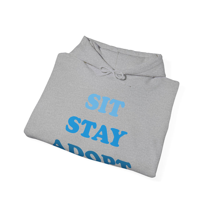 Load image into Gallery viewer, Sit Stay Adopt a Dog Unisex Heavy Blend Hooded Sweatshirt
