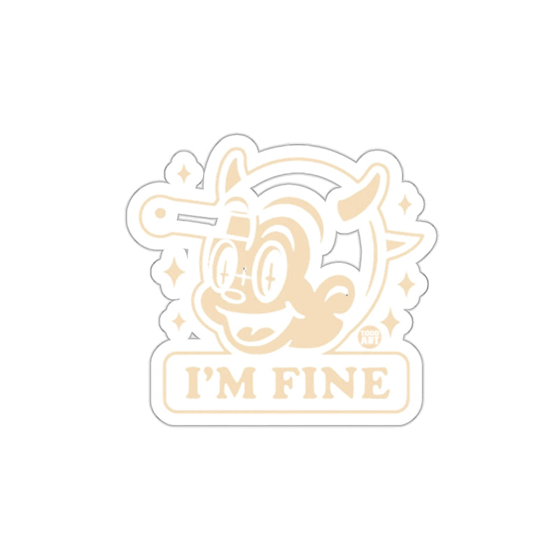 Load image into Gallery viewer, I'm Fine Cartoon Character Sticker Artwork
