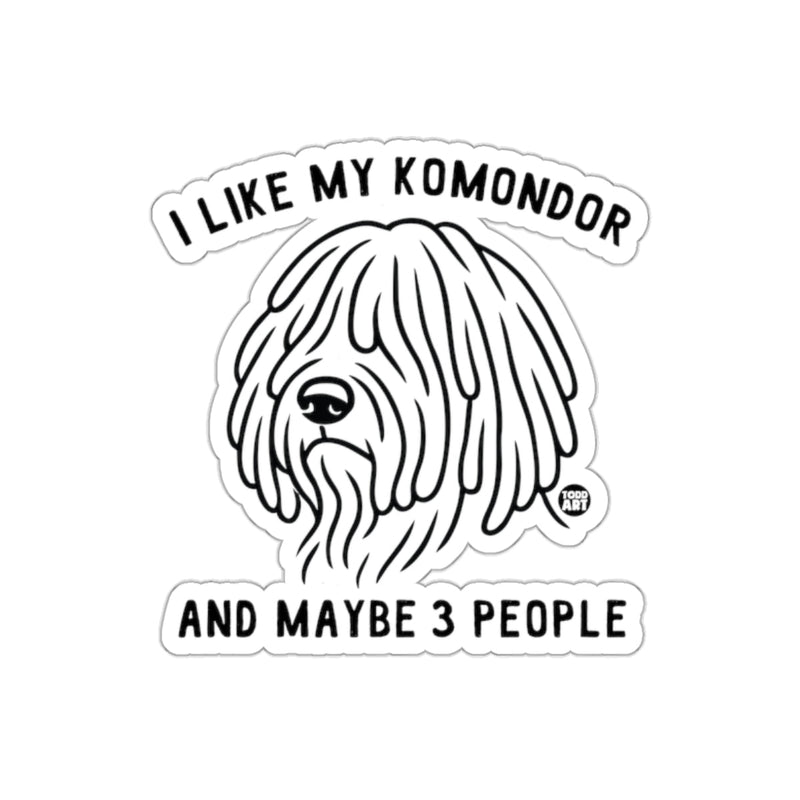 Load image into Gallery viewer, I Like My Komondor and Maybe 3 People Sticker
