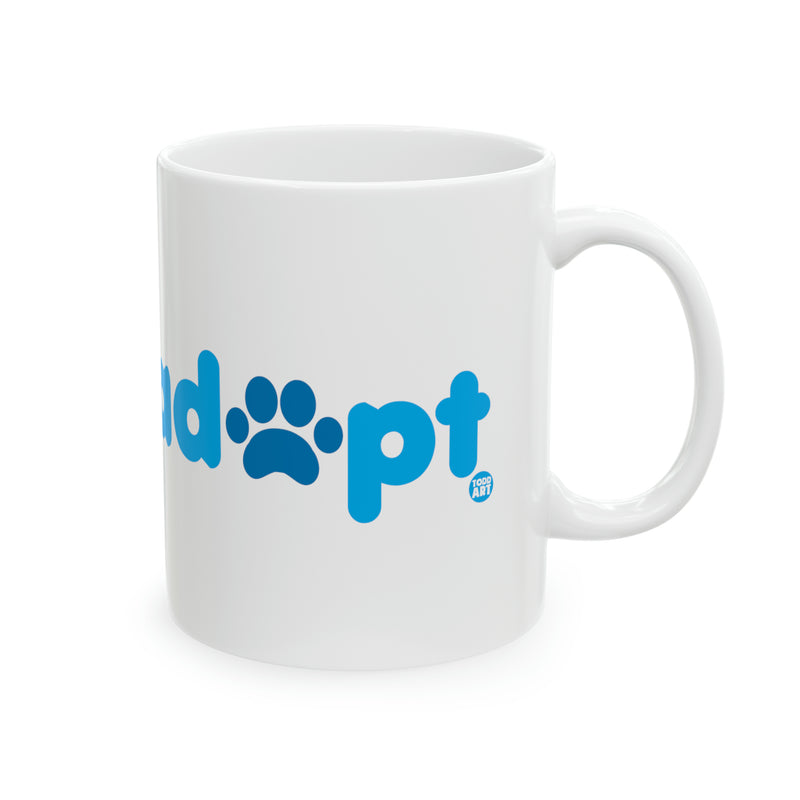 Load image into Gallery viewer, Adopt Paw Print Mug, Cute Dog Mug, Dog Owner Mug, Support Dog Rescue Mug
