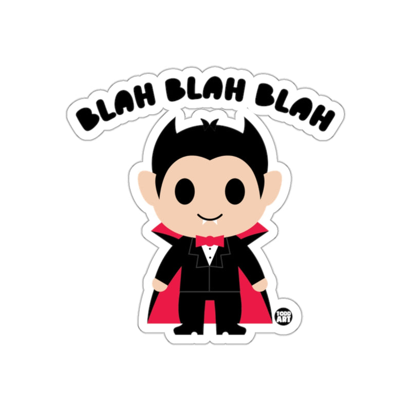 Load image into Gallery viewer, Blah Blah Blah Cute Cartoon Vampire Design Sticker
