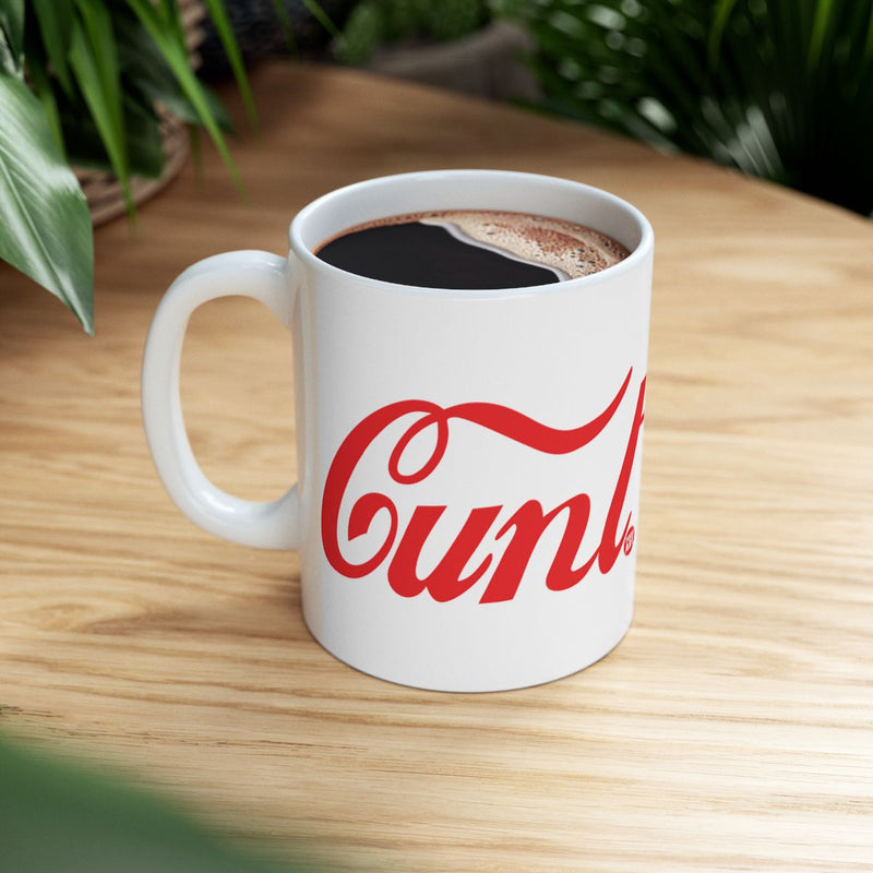 Load image into Gallery viewer, Funny Red Script White Coffee Mug for Hot Beverages
