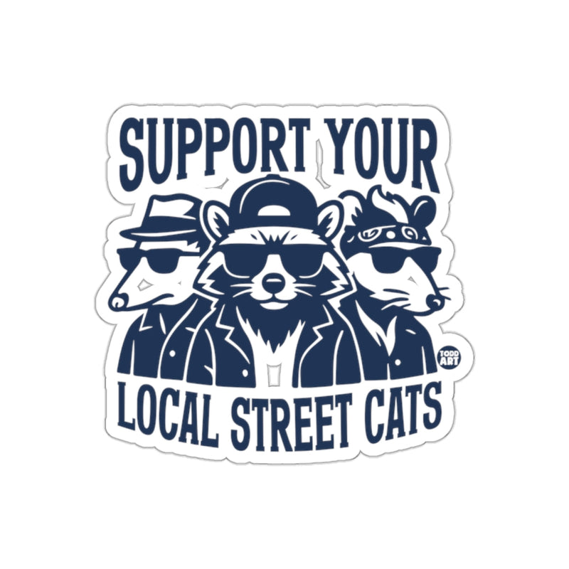 Load image into Gallery viewer, Support Your Local Street Cats Unique Design sticker
