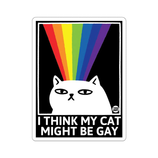 I Think My Cat Might Be Gay Rainbow Cat 