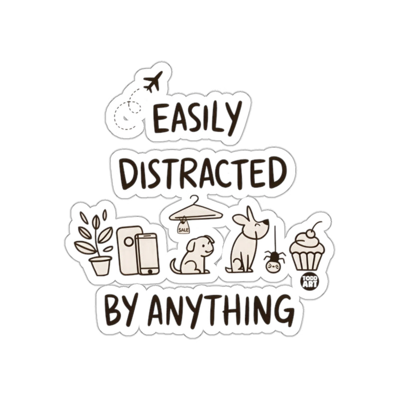 Load image into Gallery viewer, Easily Distracted By Anything Sticker for Laptops
