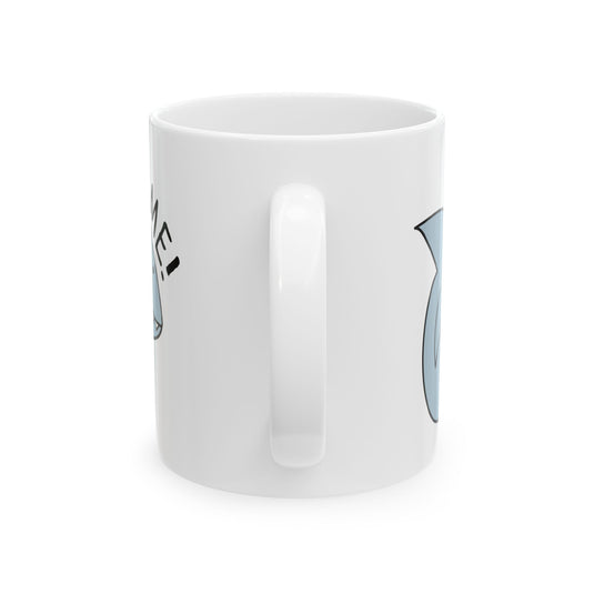 Bite Me Shark Coffee Mug, Funny Great White Shark Mug