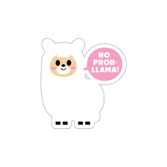 No Prob-llama Cute Llama Sticker for Fun D√©cor