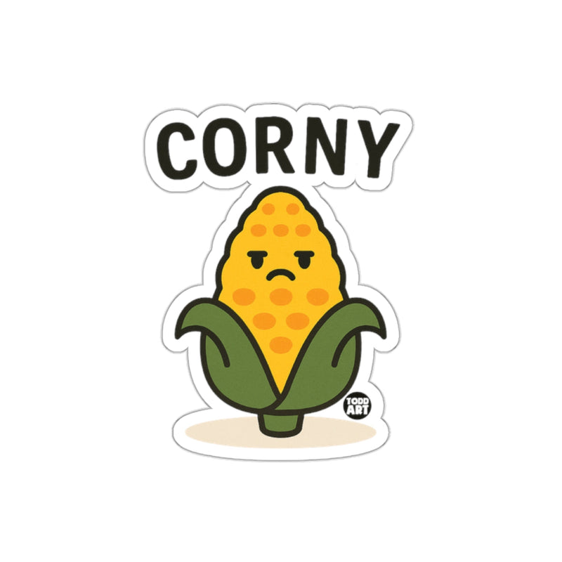 Load image into Gallery viewer, Corny Funny Corn Character Sticker Humorous Art
