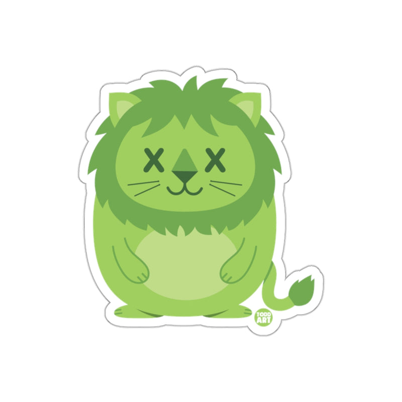 Load image into Gallery viewer, Adorable Green Lion Cartoon Sticker for Kids
