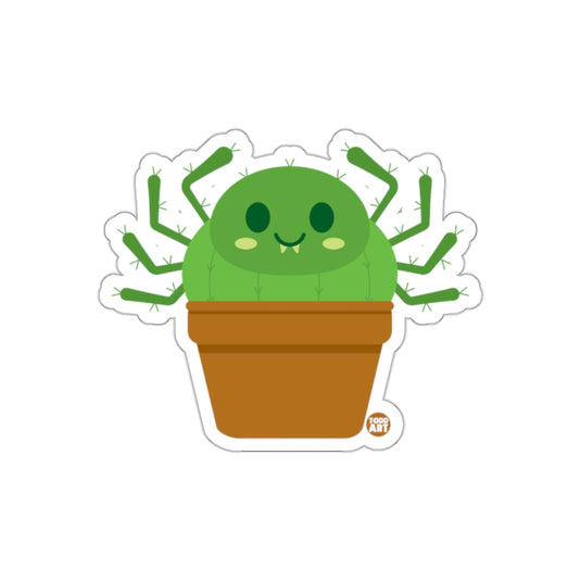 Cute Smiling Alien Cactus in Pot Sticker for Decorating