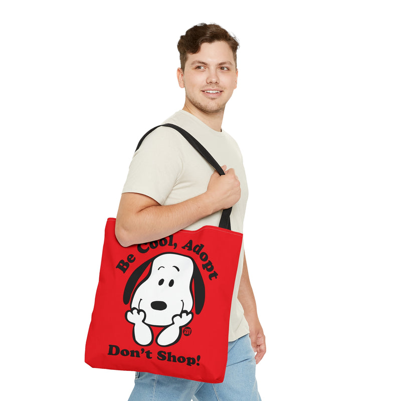 Load image into Gallery viewer, Be Cool Don&#39;t Shop Tote Bag, Cute Dog Totes, Dog Mom Bag, New Dog Owner Gift, Dog Rescue Tote
