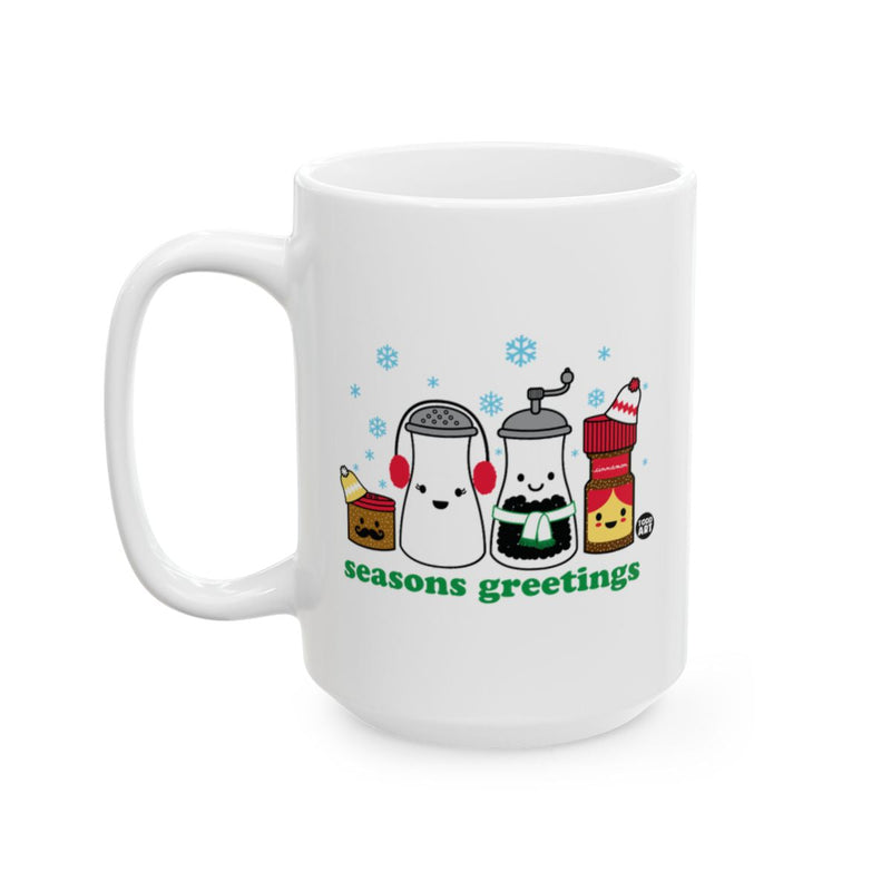 Load image into Gallery viewer, Festive Seasons Greetings Coffee Mug for Holiday Cheer
