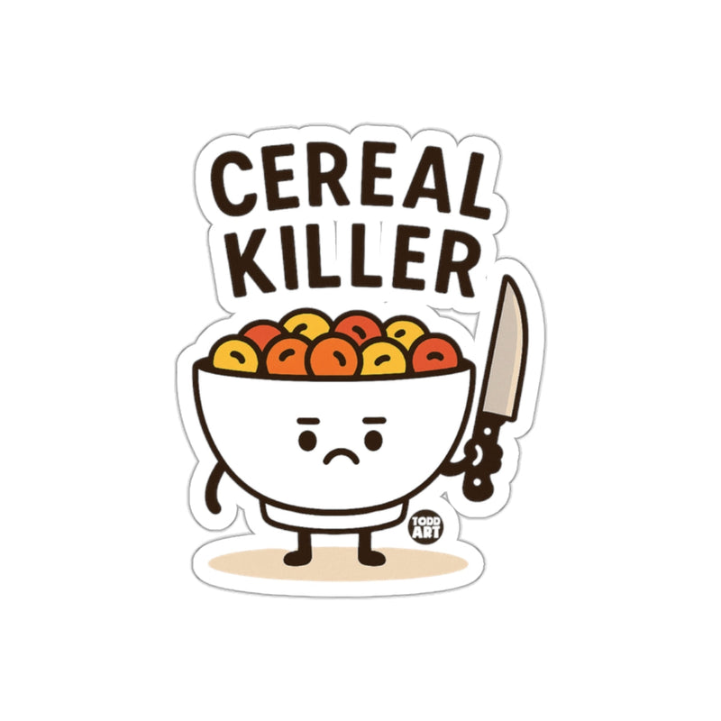 Load image into Gallery viewer, Cute Cereal Killer Sticker with Cartoon Design
