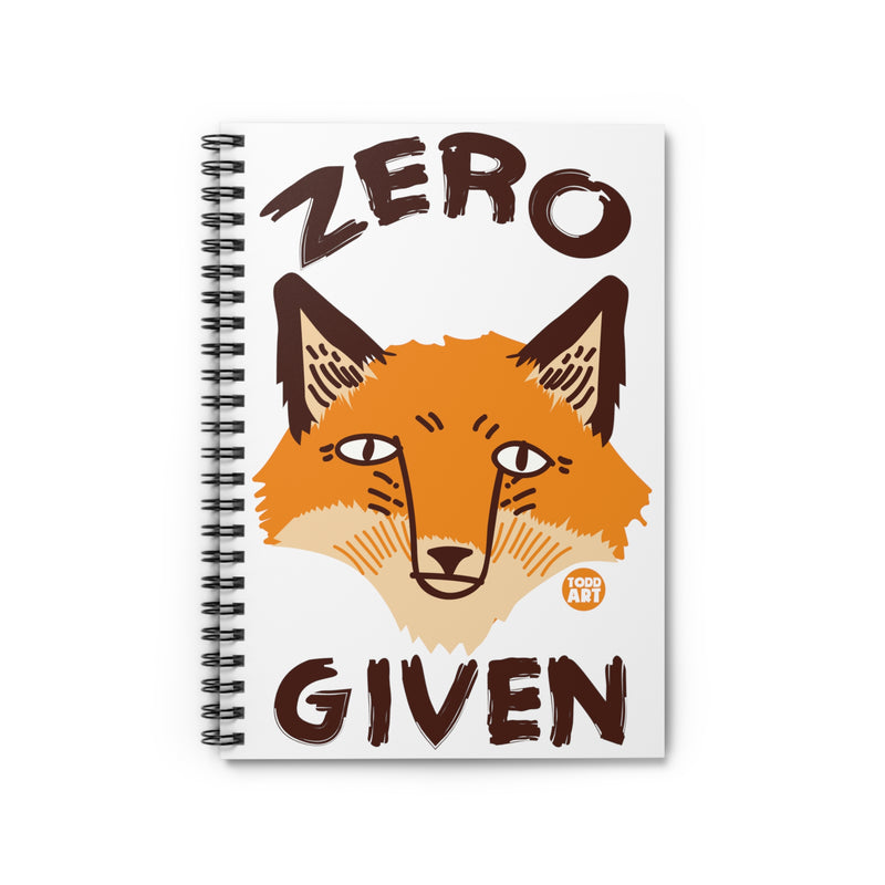 Load image into Gallery viewer, Zero Fox Given Notebook Spiral Notebook - Ruled Line
