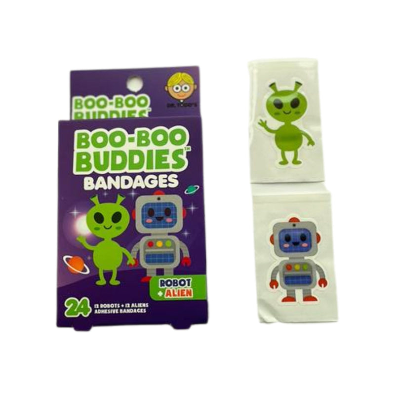 Load image into Gallery viewer, Boo-Boo Buddies Robot and Alien Bandages
