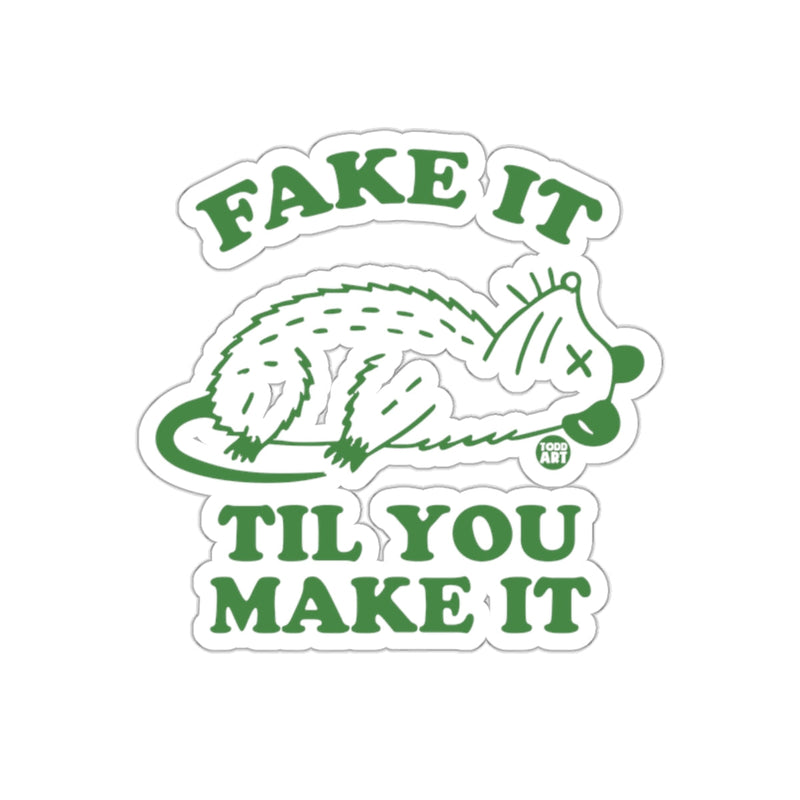 Load image into Gallery viewer, Fake It Til You Make It Possum Illustration sticker
