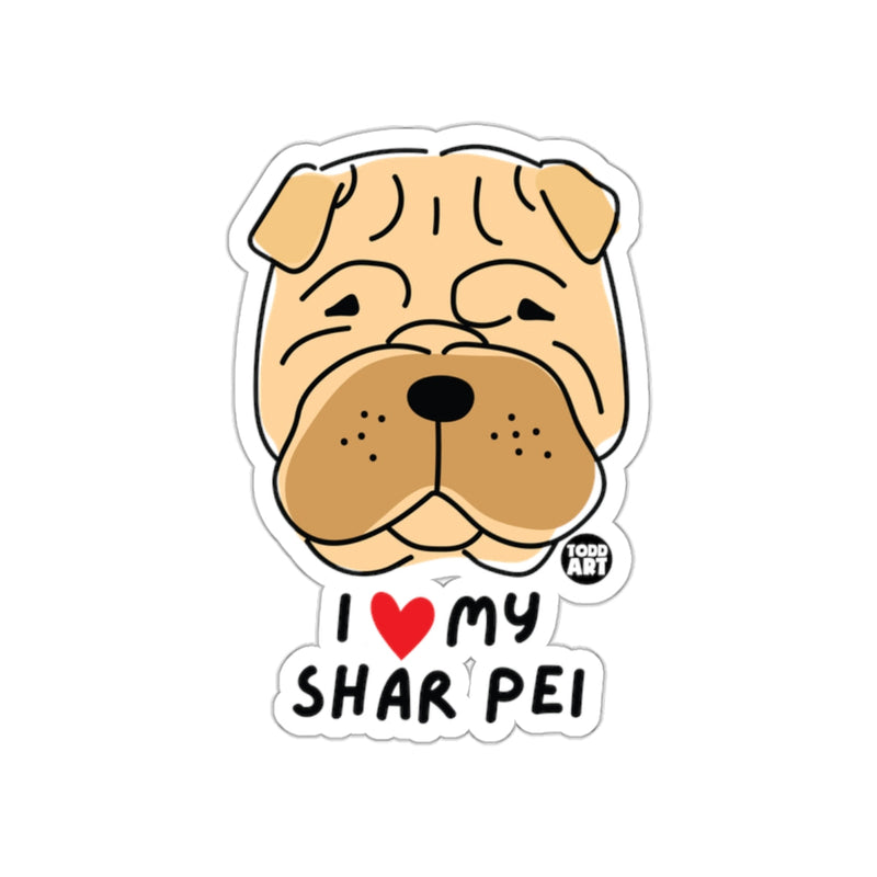 Load image into Gallery viewer, I Love My Shar Pei Sticker for Dog Lovers
