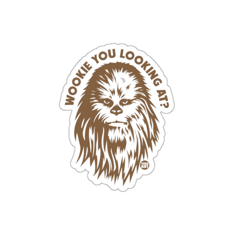 Load image into Gallery viewer, Wookie You Looking At Star Wars Inspired Design sticker
