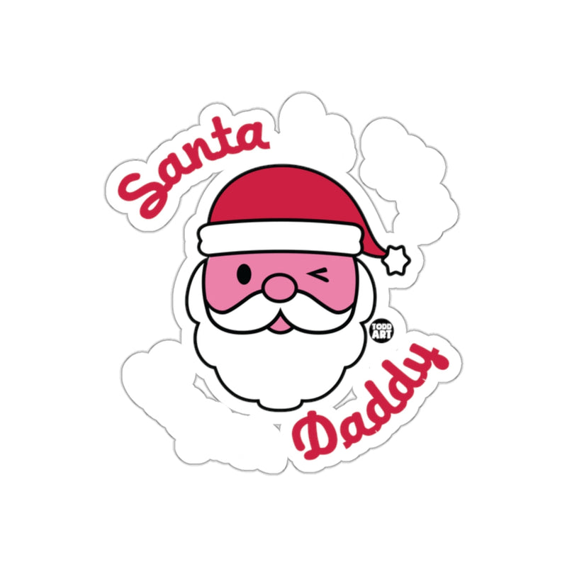Load image into Gallery viewer, Santa Daddy Winking Face Sticker for Holiday Fun
