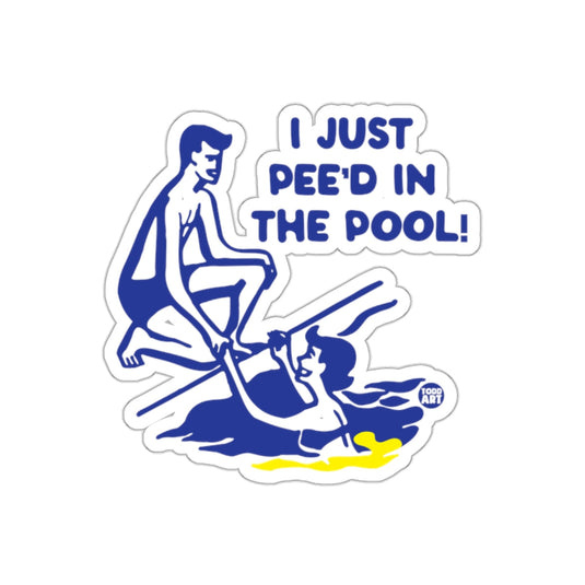 I Just Pee'd in the Pool Design Summer Illustration sticker