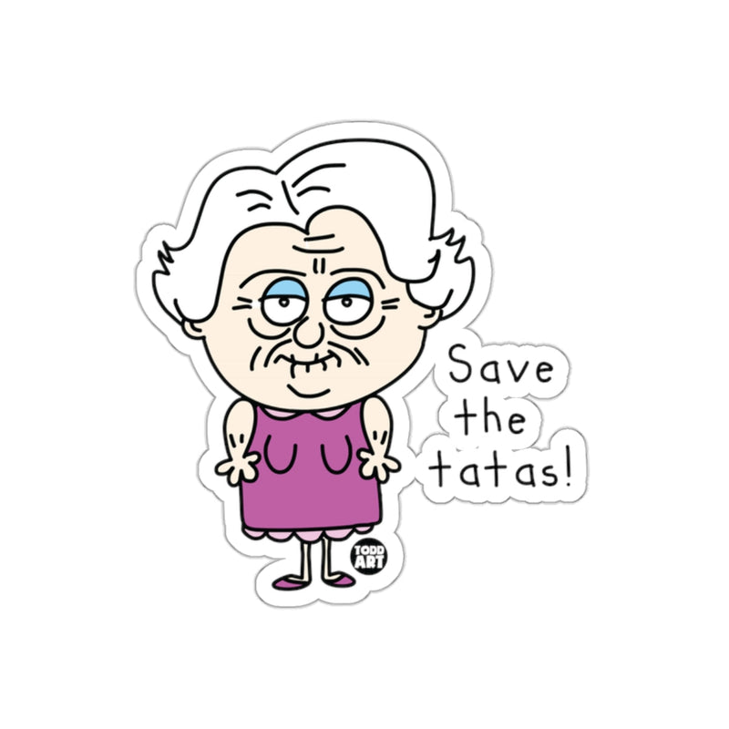 Load image into Gallery viewer, Save the Tatas Funny Grandma Sticker for Awareness
