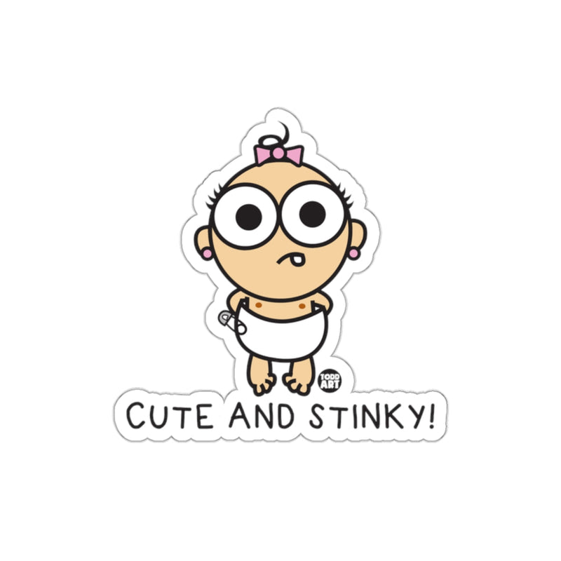 Load image into Gallery viewer, Cute and Stinky Diapered Baby Sticker Product
