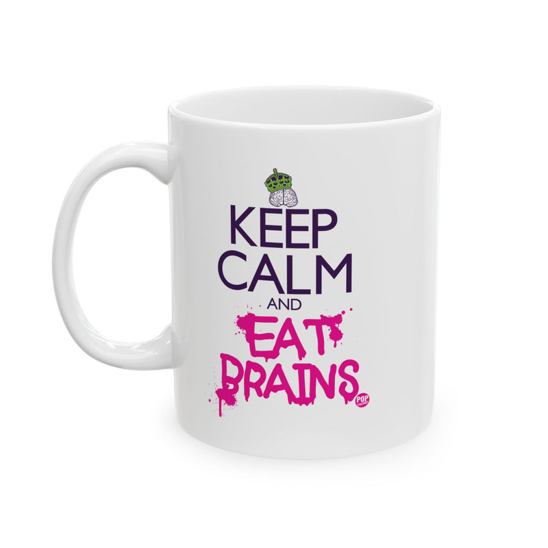 Load image into Gallery viewer, Keep Calm And Eat Brains Mug
