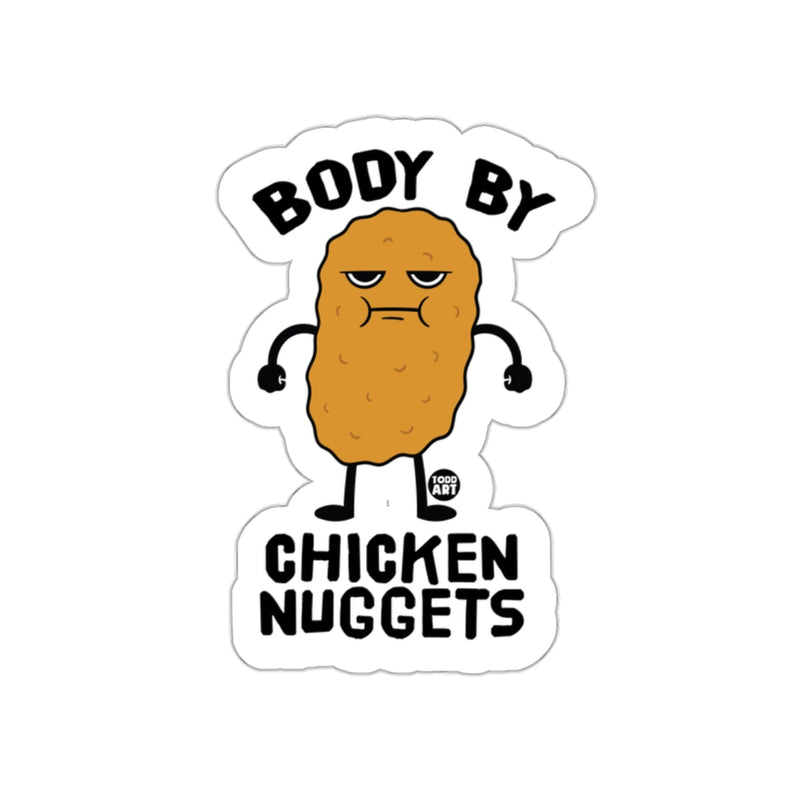 Load image into Gallery viewer, Body By Chicken Nuggets Funny Sticker
