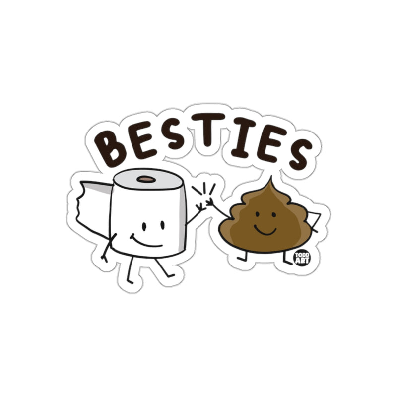 Load image into Gallery viewer, Besties Toilet Paper and Poop Cartoon Friends sticker
