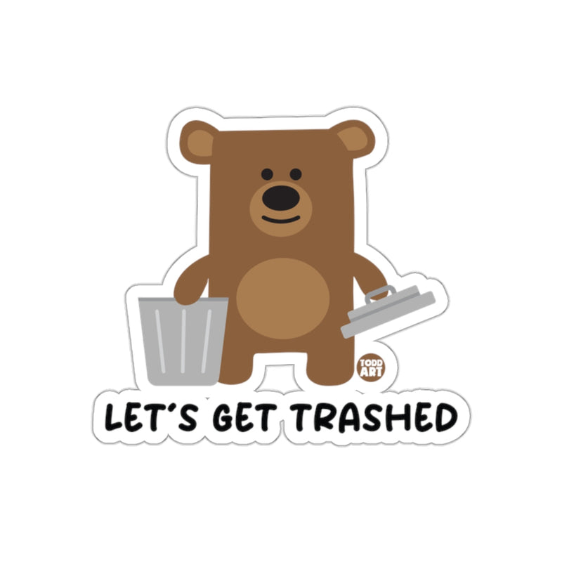 Load image into Gallery viewer, Let's Get Trashed Bear Cartoon Sticker Fun Accessory
