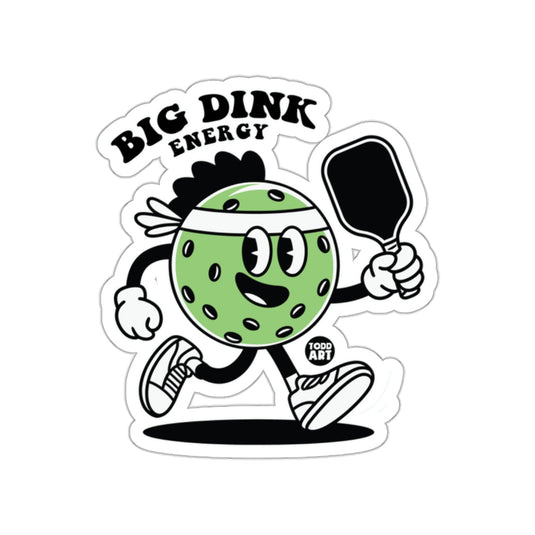 Big Dink Energy Pickleball Cartoon Character sticker
