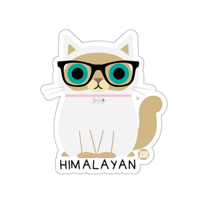 Load image into Gallery viewer, Cute Himalayan Cat Wearing Glasses Sticker Product
