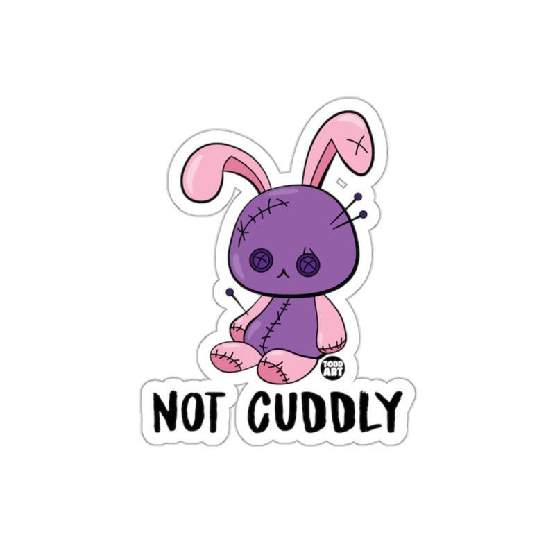 Load image into Gallery viewer, Not Cuddly Purple and Pink Plushie Sticker Design
